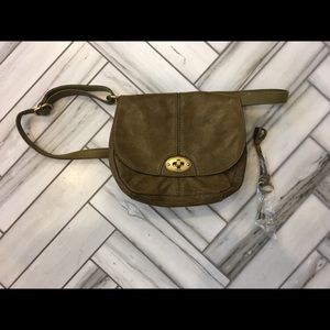 Fossil Olive Green Leather Crossbody